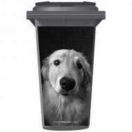 Sad Looking Labrador Wheelie Bin Sticker Panel